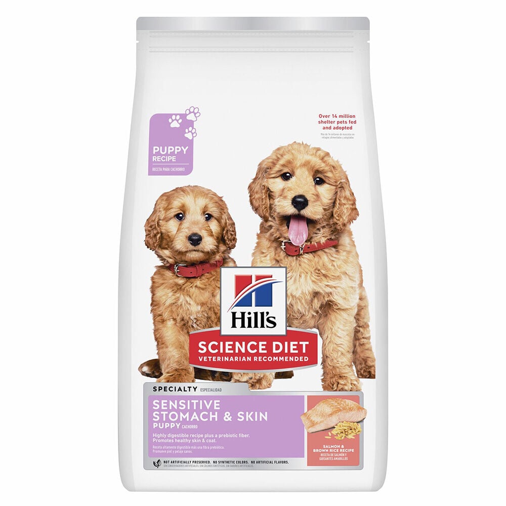image of Dry Puppy Food- Sensitive Stomach and Skin, Salmon and Brown Rice, 4 lb