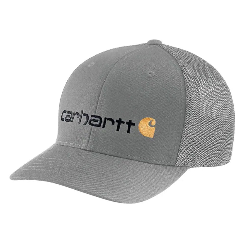 image of Men's Rugged Flex Fitted Canvas Mesh-Back Logo Graphic Cap
