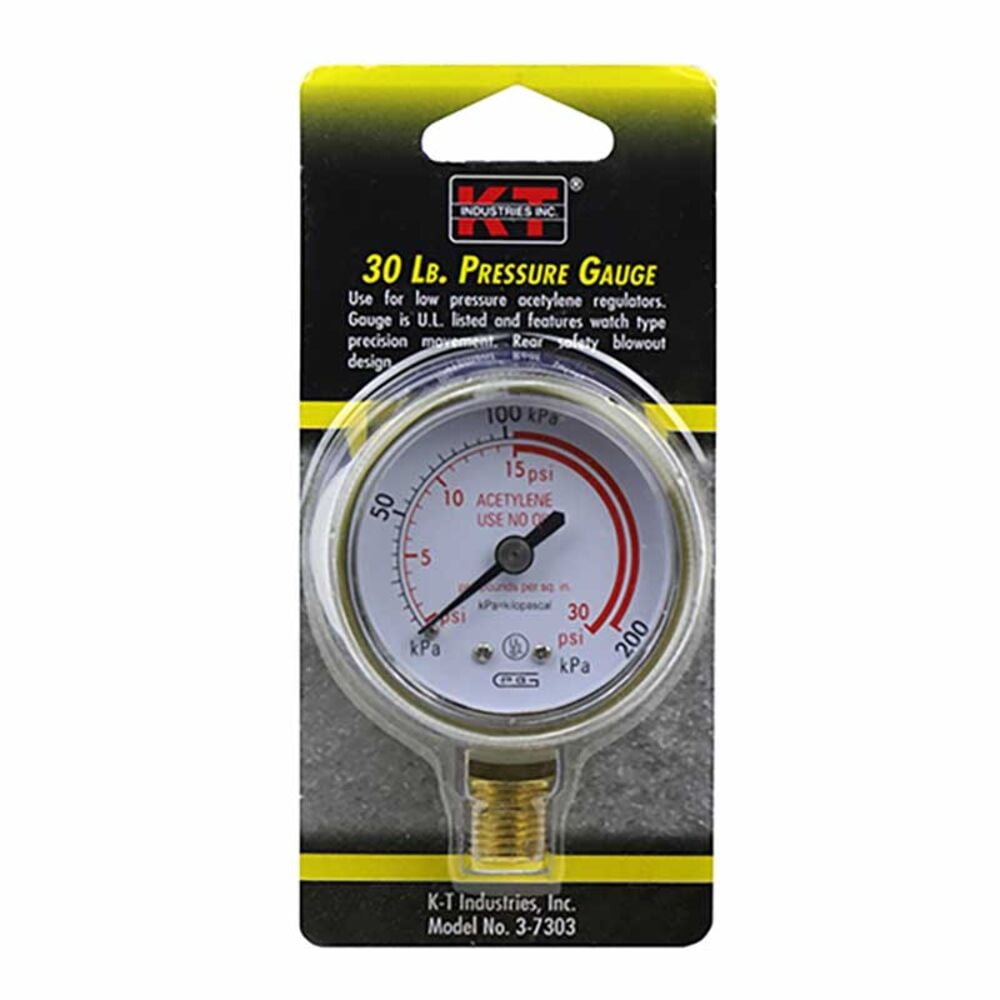 image of 30-lb Acetylene Pressure Gauge