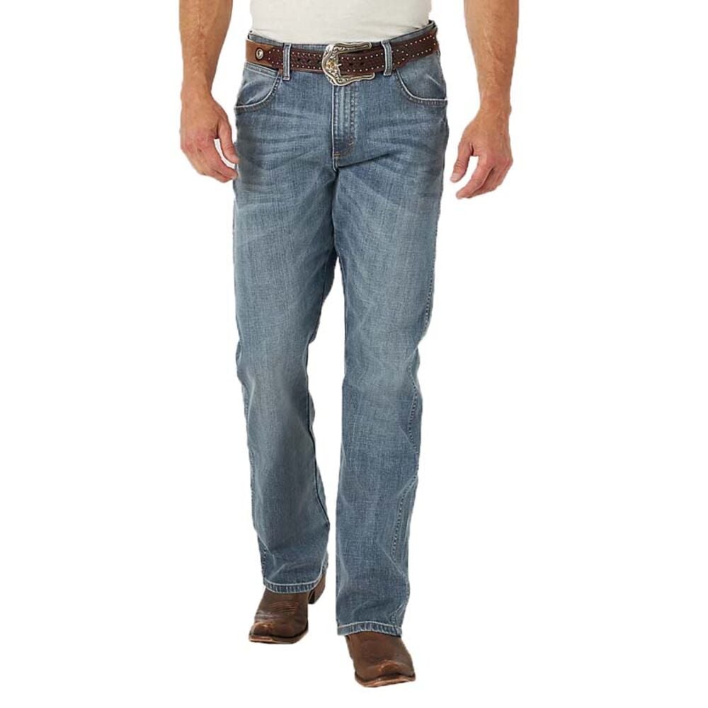 image of Men's Retro Mid Rise Boot Cut Relaxed Fit Jean
