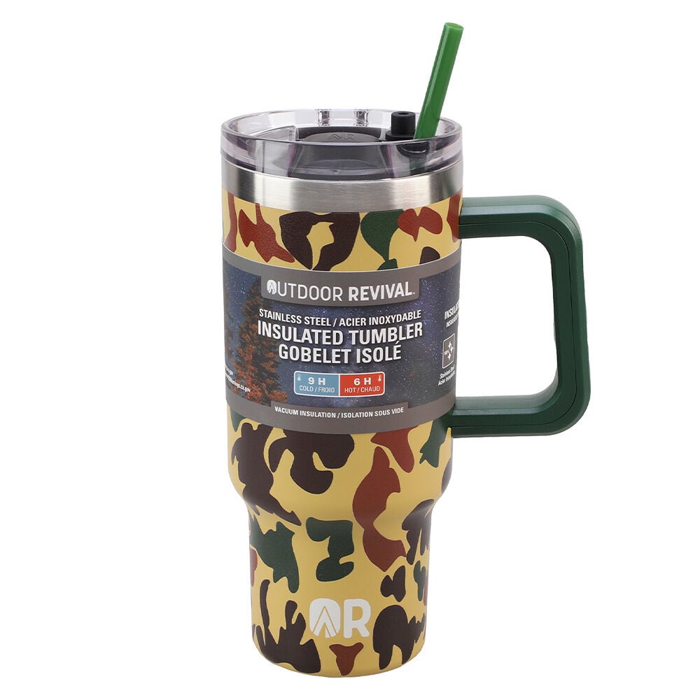 image of Tumbler with Handle, Camo, 40 oz