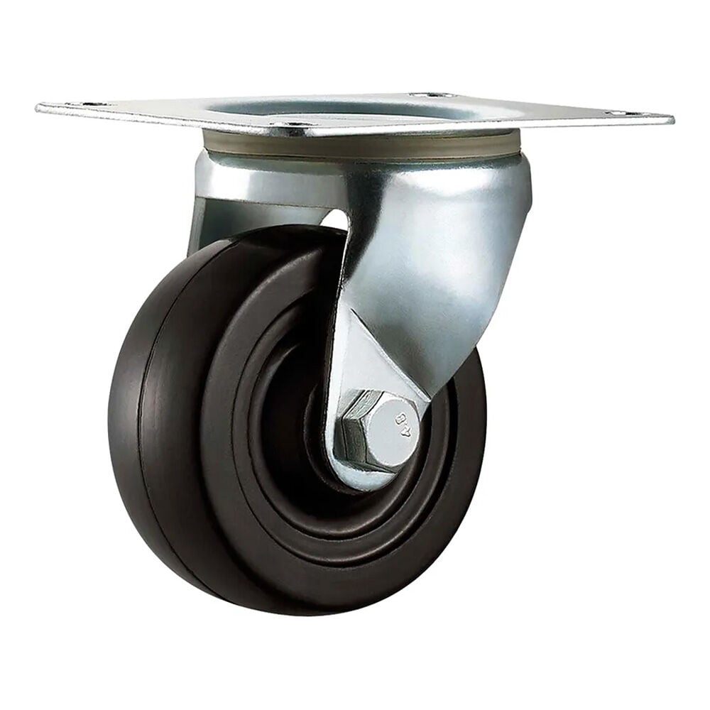 image of 2 in Rubber Swivel Plate Caster