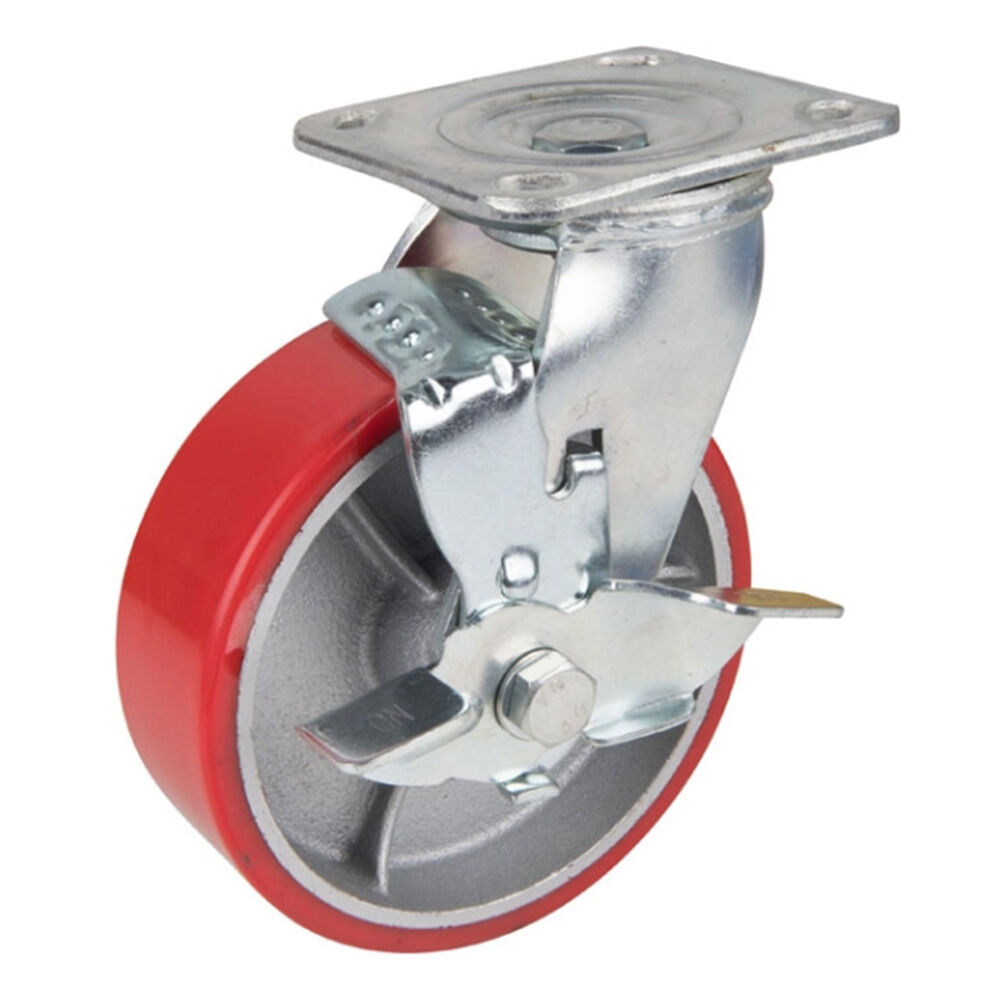 image of 6 in Swivel Plate Poly Caster with Brake