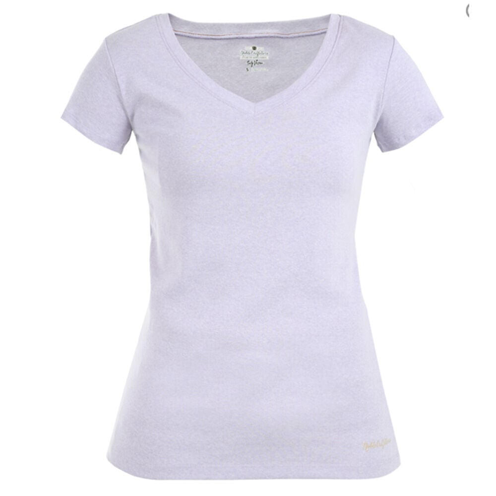 image of Women's Tug-Free V-Neck- Lavender Heather