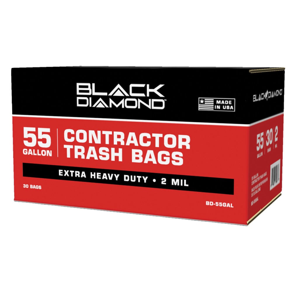 image of 55 gal Extra Heavy Duty Contractor Trash Bags, 30 ct