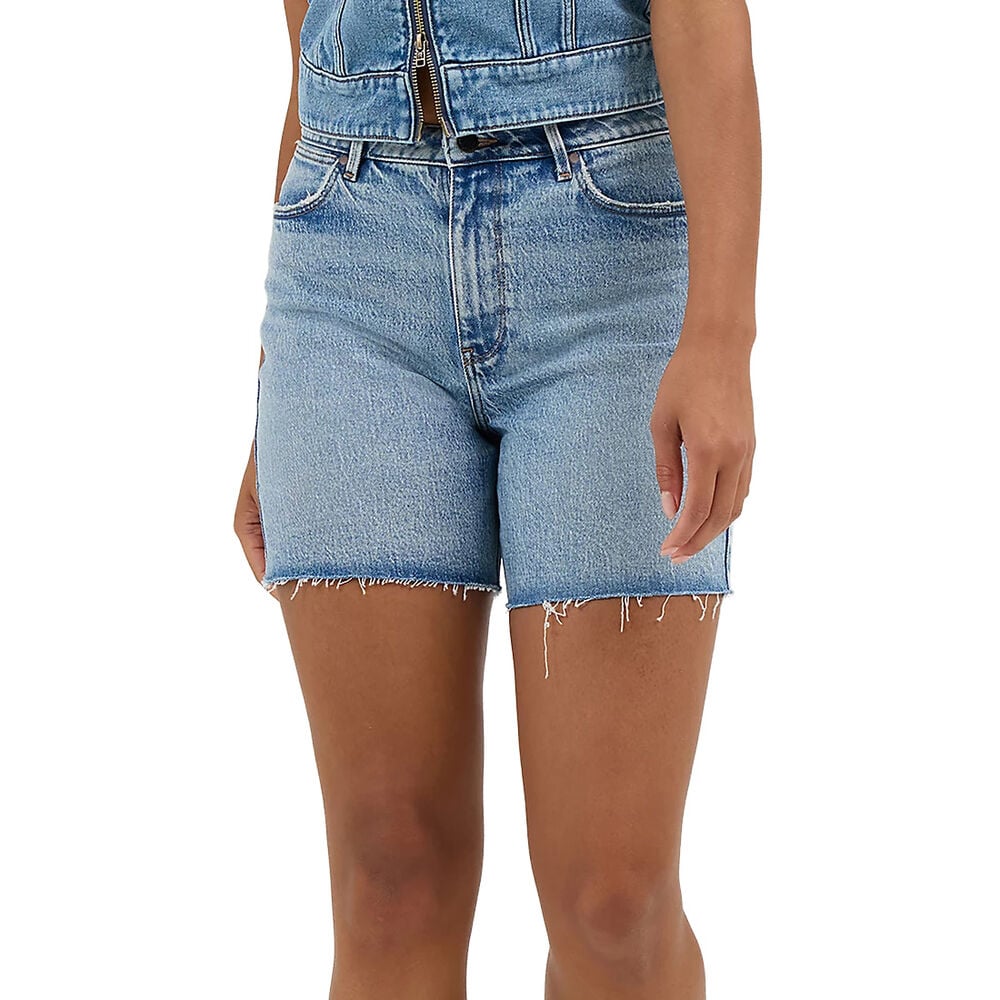 image of Women's High Rise Mid-Length Cowboy Short- Dallas