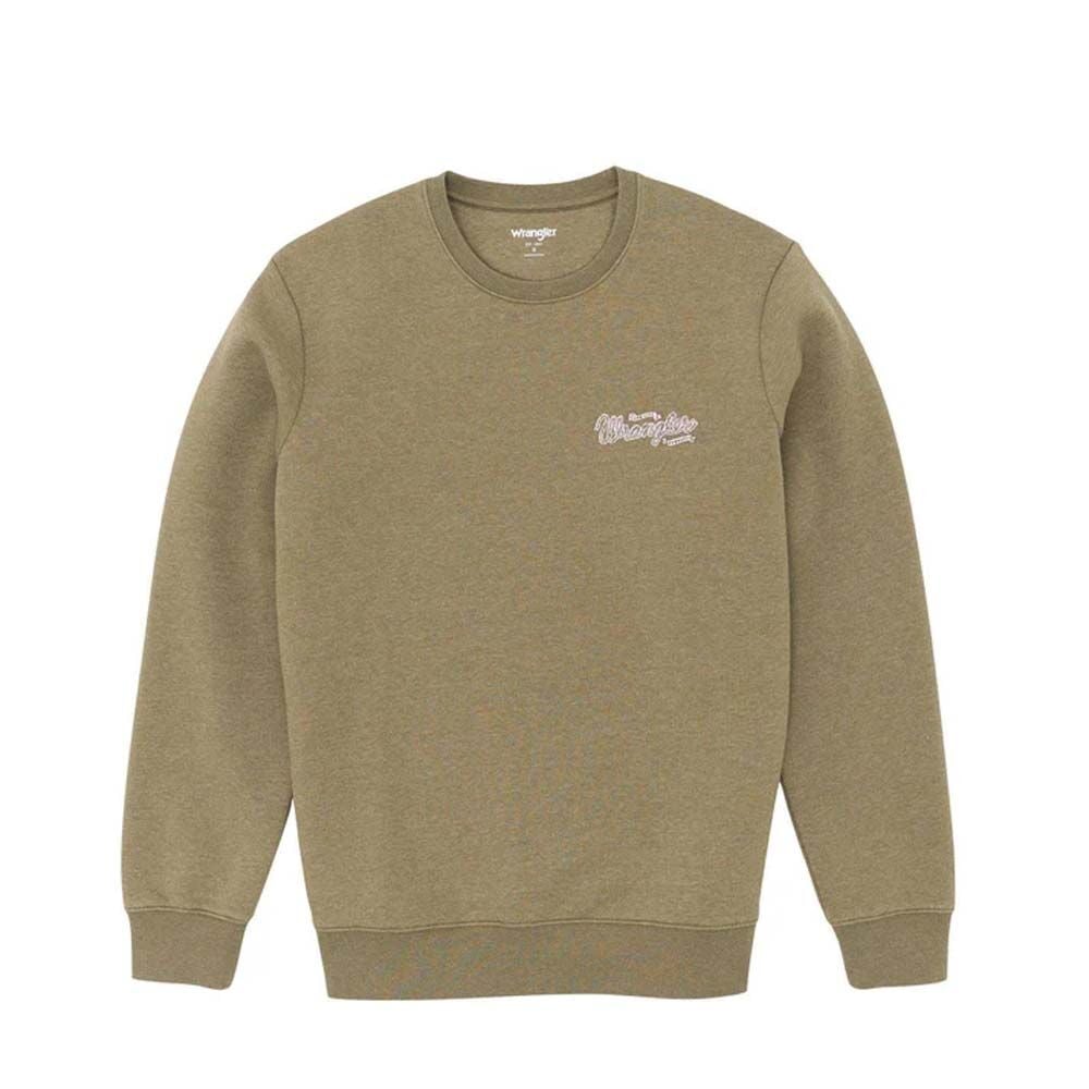 image of Men's Graphic Long Sleeve Pullover, Burnt Olive