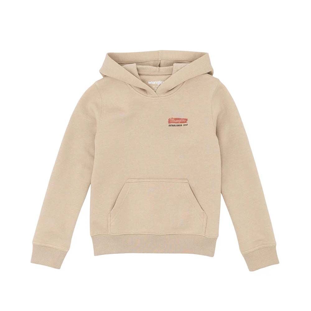 image of Kid's Long Live Cowboys Graphic Hoodie, Cream