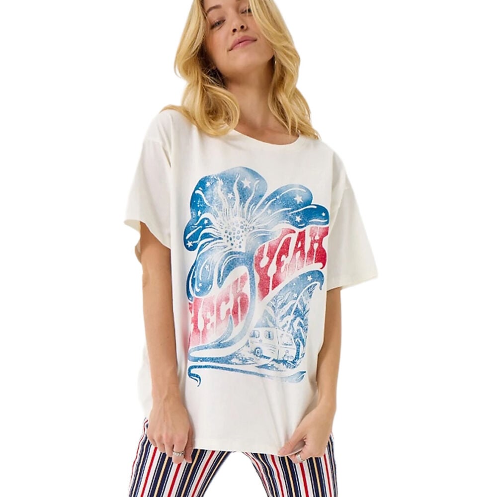 image of Women's Lainey Wilson Heck Yeah Oversized Tee- White