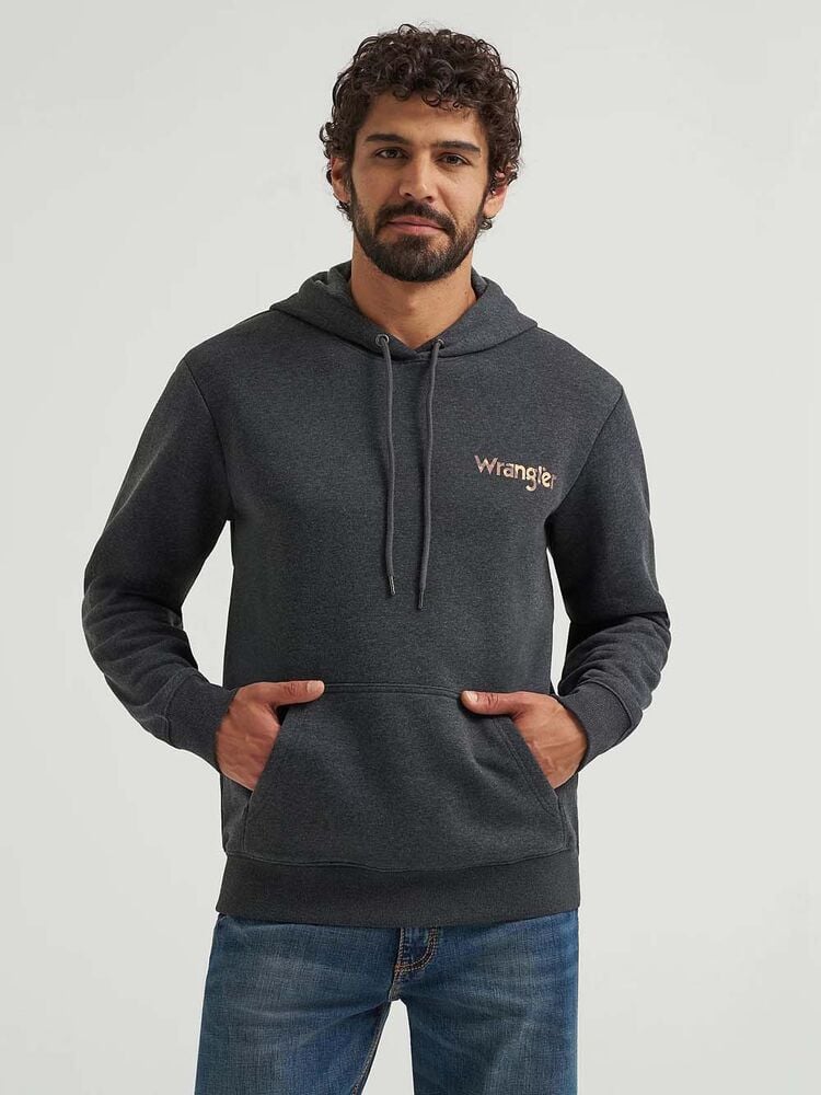 image of Men's Graphic Hoodie, Black