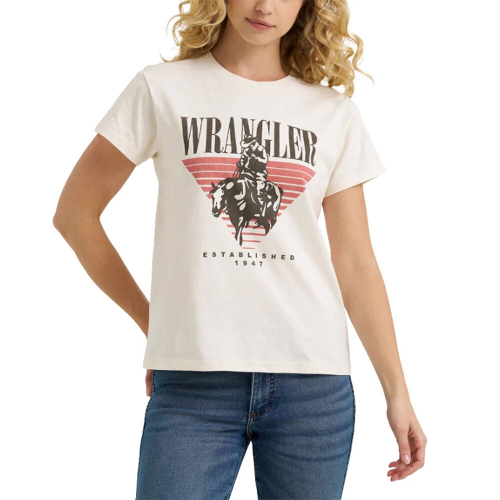 image of Women's Retro Whisper Logo Short Sleeve Graphic T-Shirt