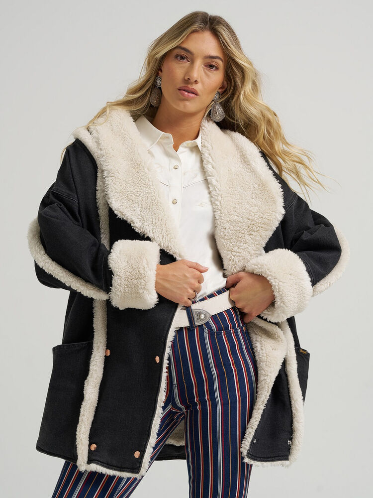 image of Women's Lainey Wilson Denim Coat, Black