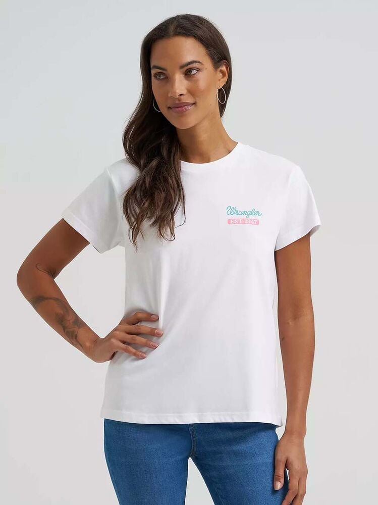 image of Women's Local Ranch Retro Regular Fit T-Shirt, Bright White