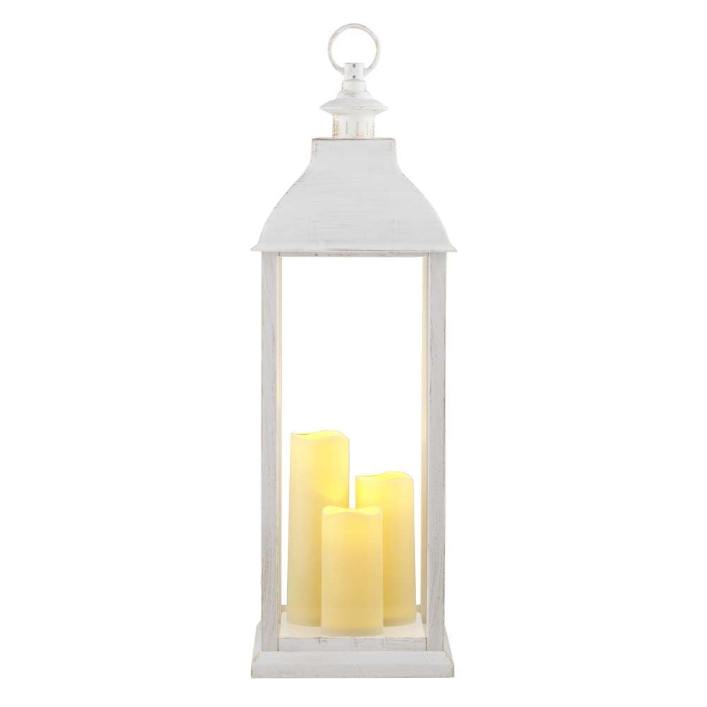 image of Candlelit Lantern, White