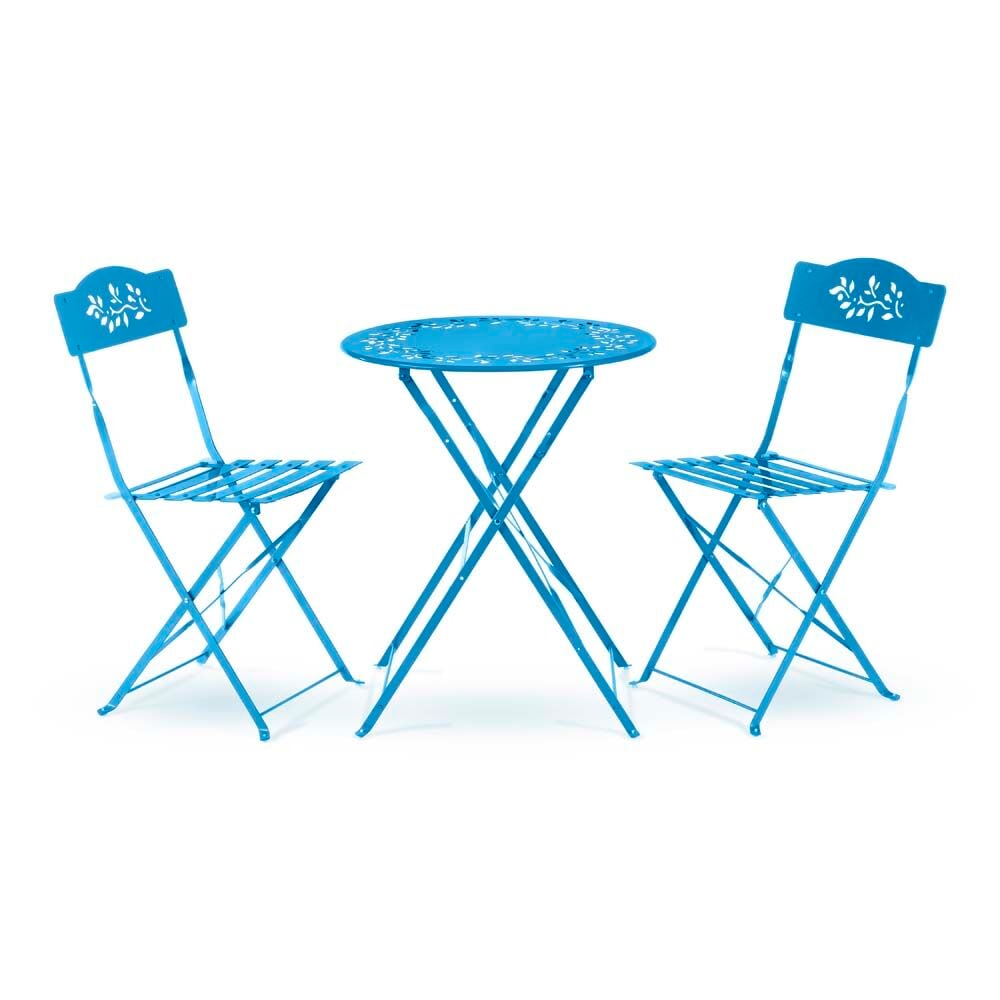 image of Metal Bistro Set - Blue, 3 pc