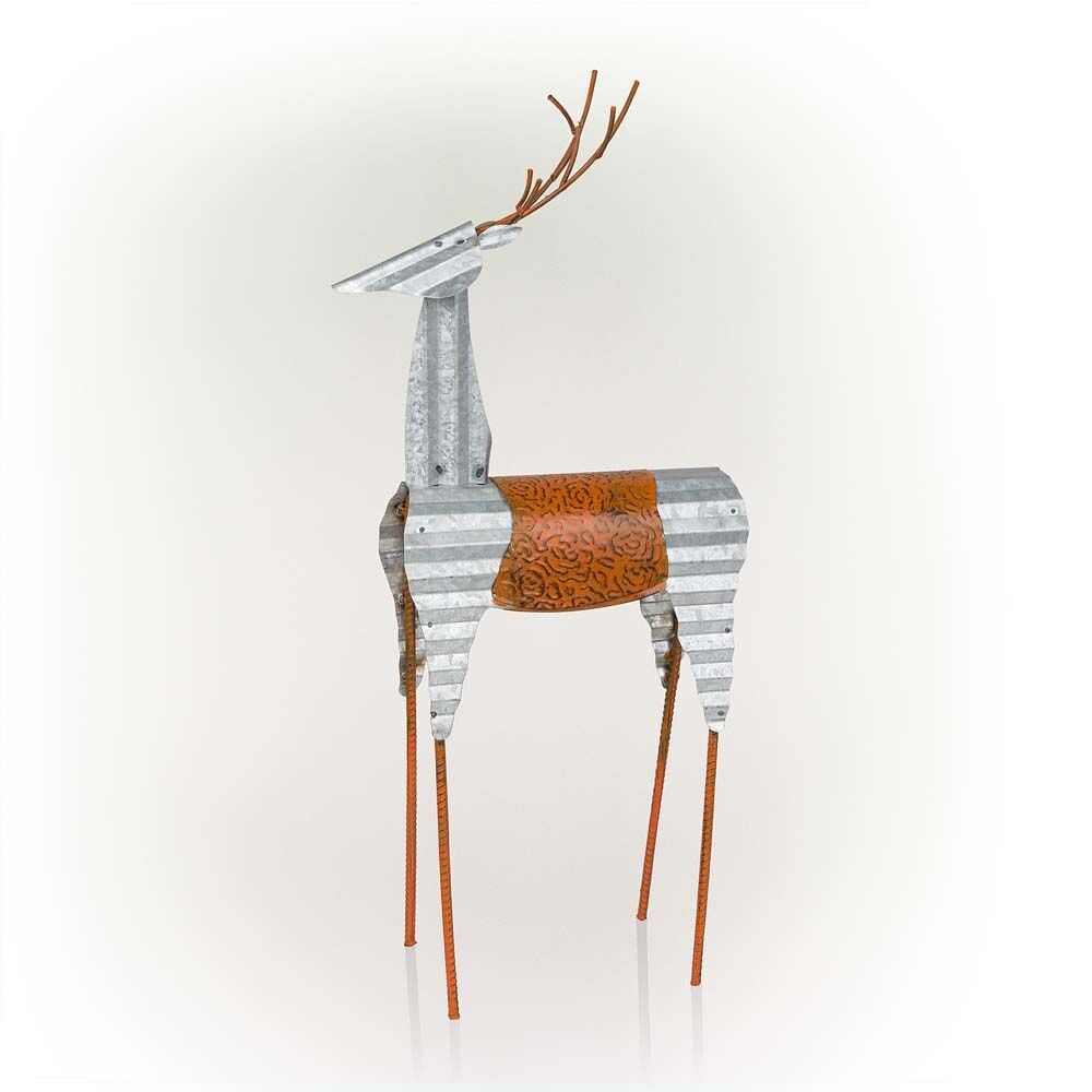 image of Rustic Metal Reindeer Decor