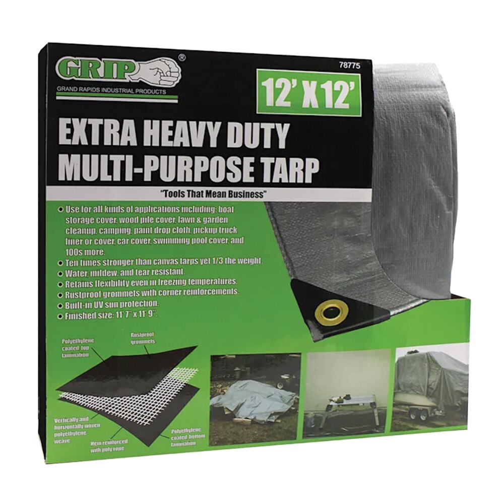 image of 12 ft x 12 ft Extra Heavy Duty Multi-Purpose Tarp