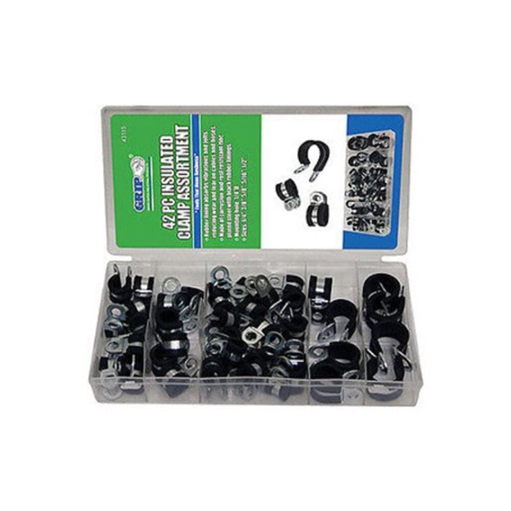 image of 42 Piece Rubber Insulated Clamps Assortment Set