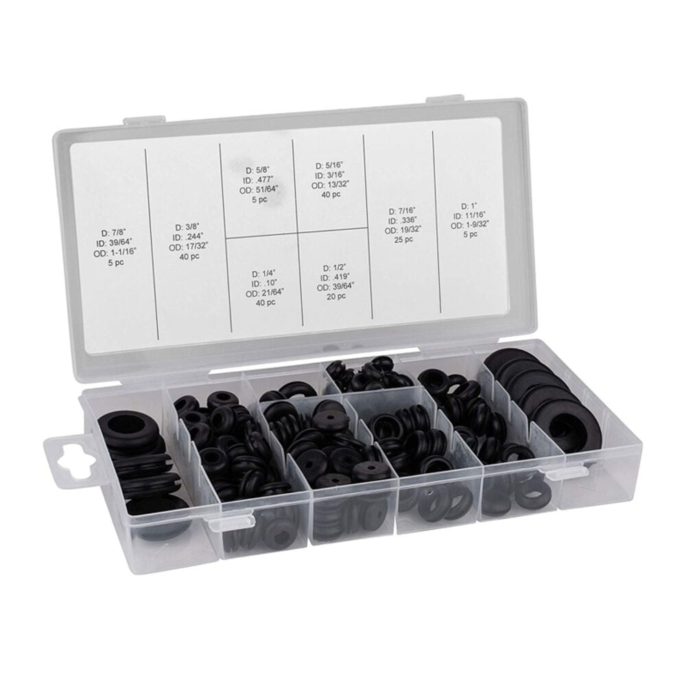 image of 180 Piece Rubber Grommet Assortment