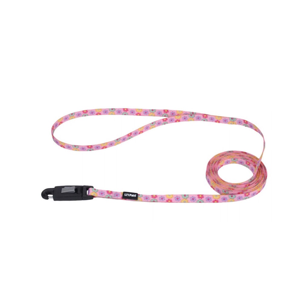 image of Patterned Pet Leash with E-Z Snap - Daisy Multicolor, XS