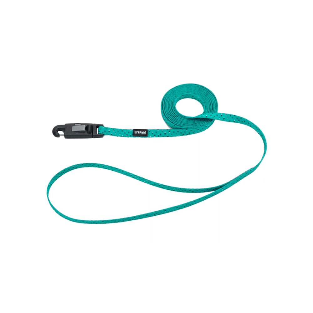 image of Patterned Pet Leash with E-Z Snap - Teal and Gray Diamonds, XS