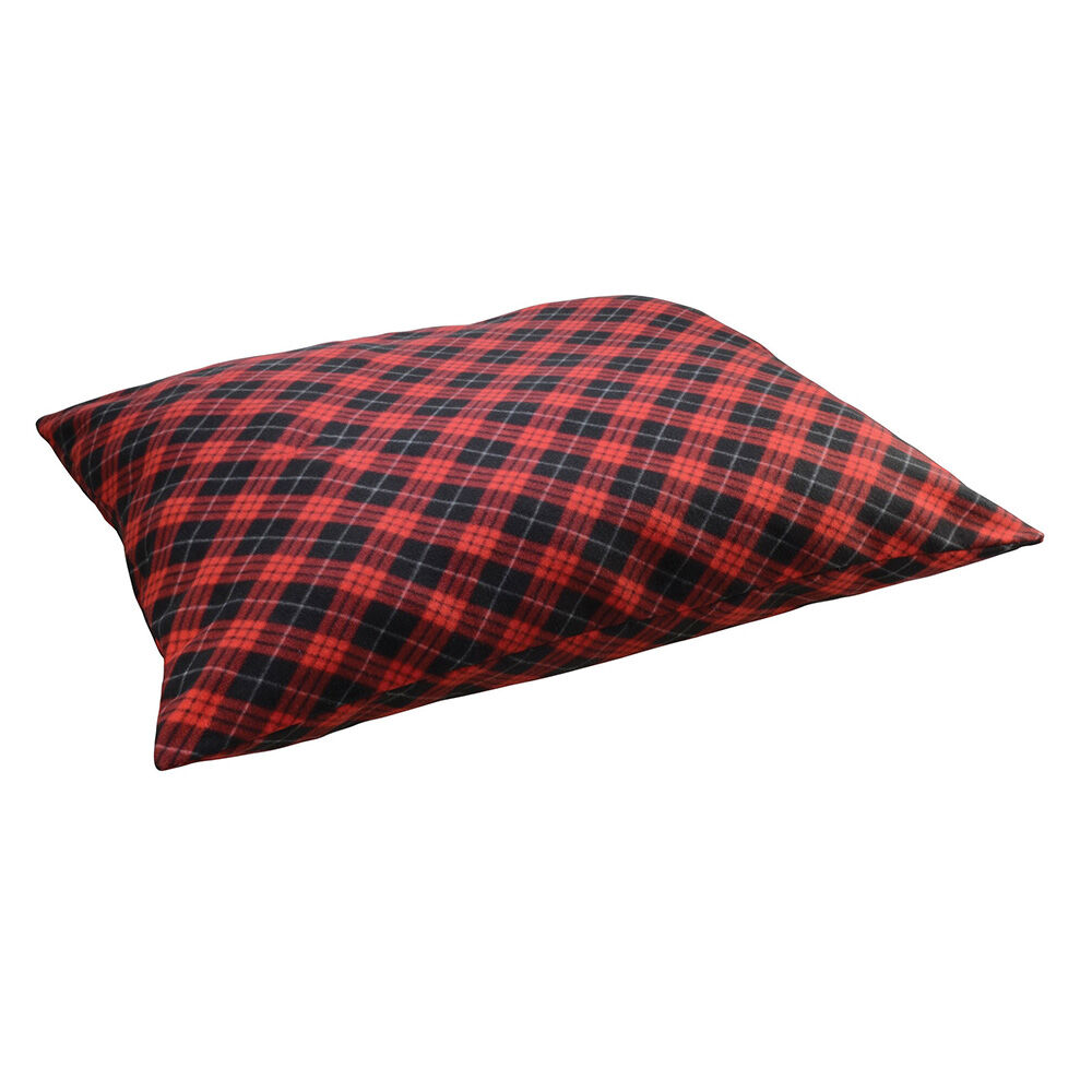 image of Pet Bed- Red Plaid, 30 in x 40 in