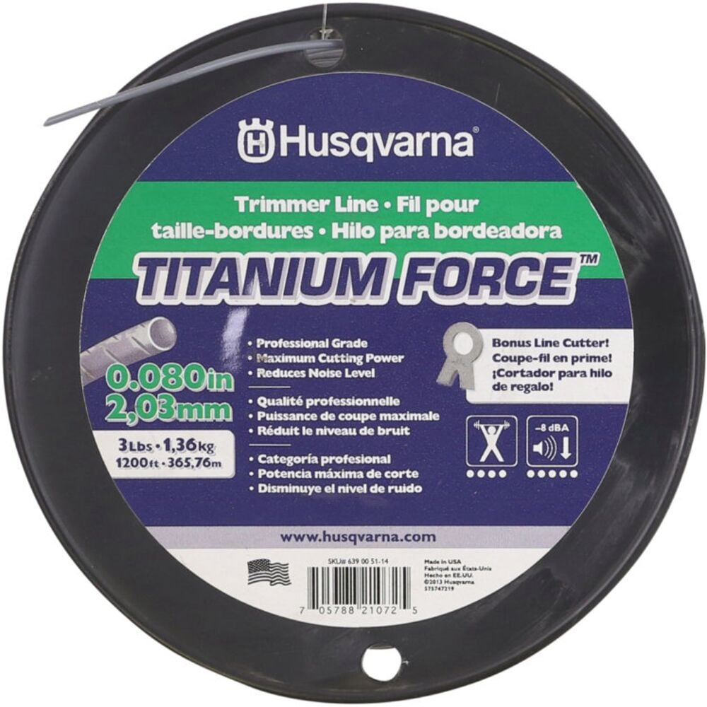 image of Titanium Force Trimmer Line, 0.080-in x 1200-ft
