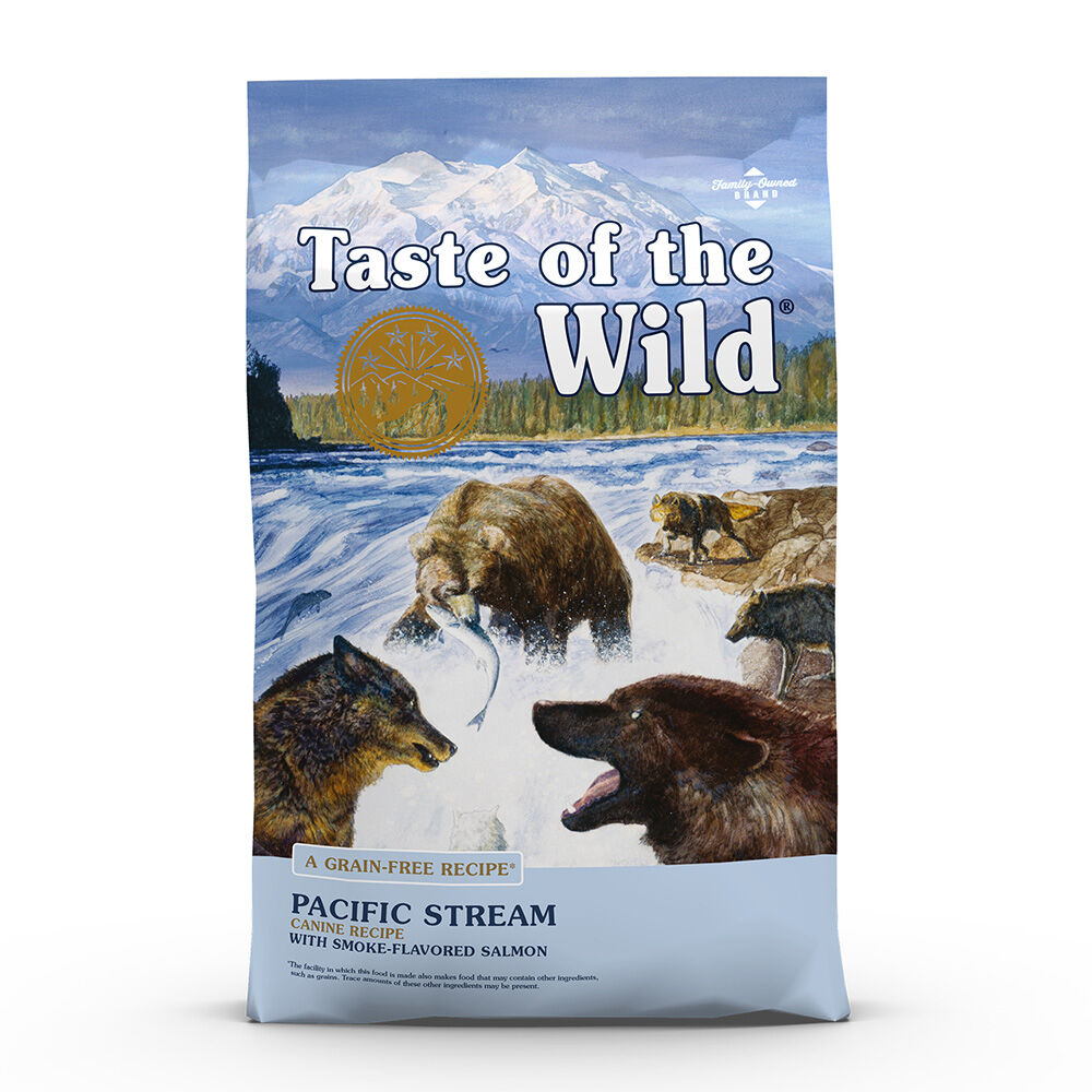 image of Taste of the Wild Dry Dog Food- Pacific Stream, Grain-Free, Smoke-Flavored Salmon, 5 lb