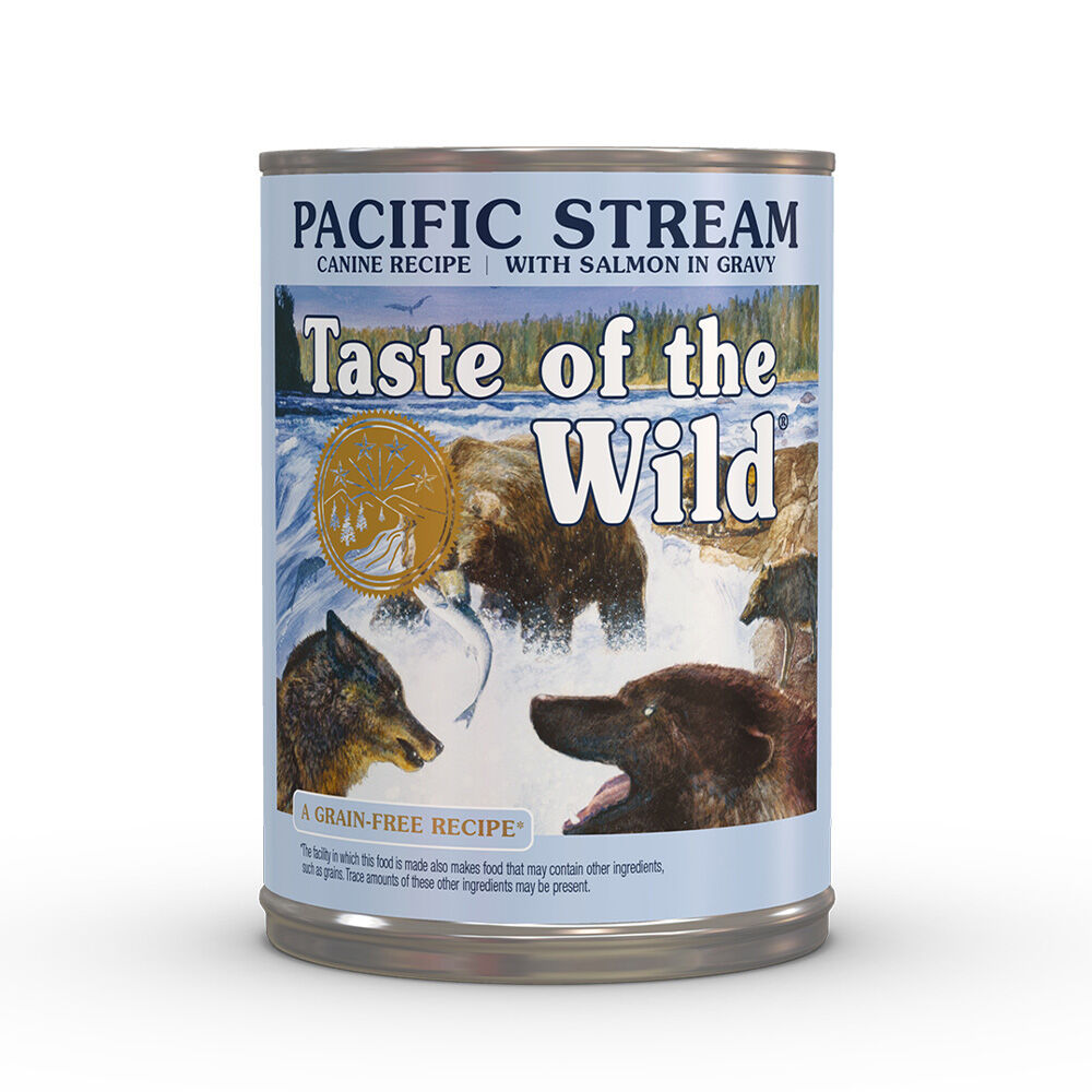 image of Taste of the Wild Wet Dog Food- Wild Pacific, Grain Free, Salmon in Gravy, 13.2 oz
