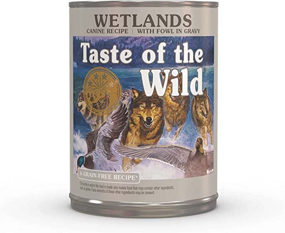 image of Taste of the Wild Wet Dog Food- Wetlands, Grain Free, Fowl in Gravy, 13.2 oz