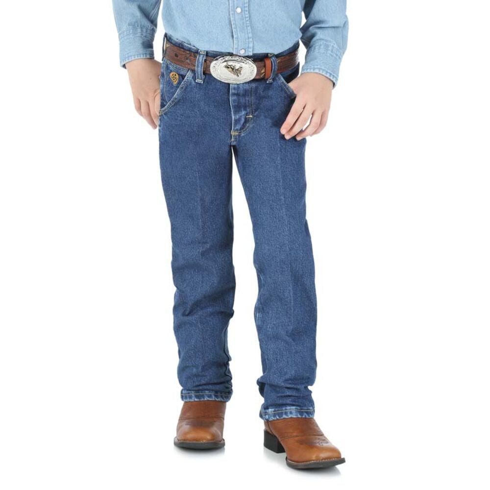 image of Little Boy's George Strait High Rise Cowboy Cut Original Fit Jean, Heavy Stone Denim