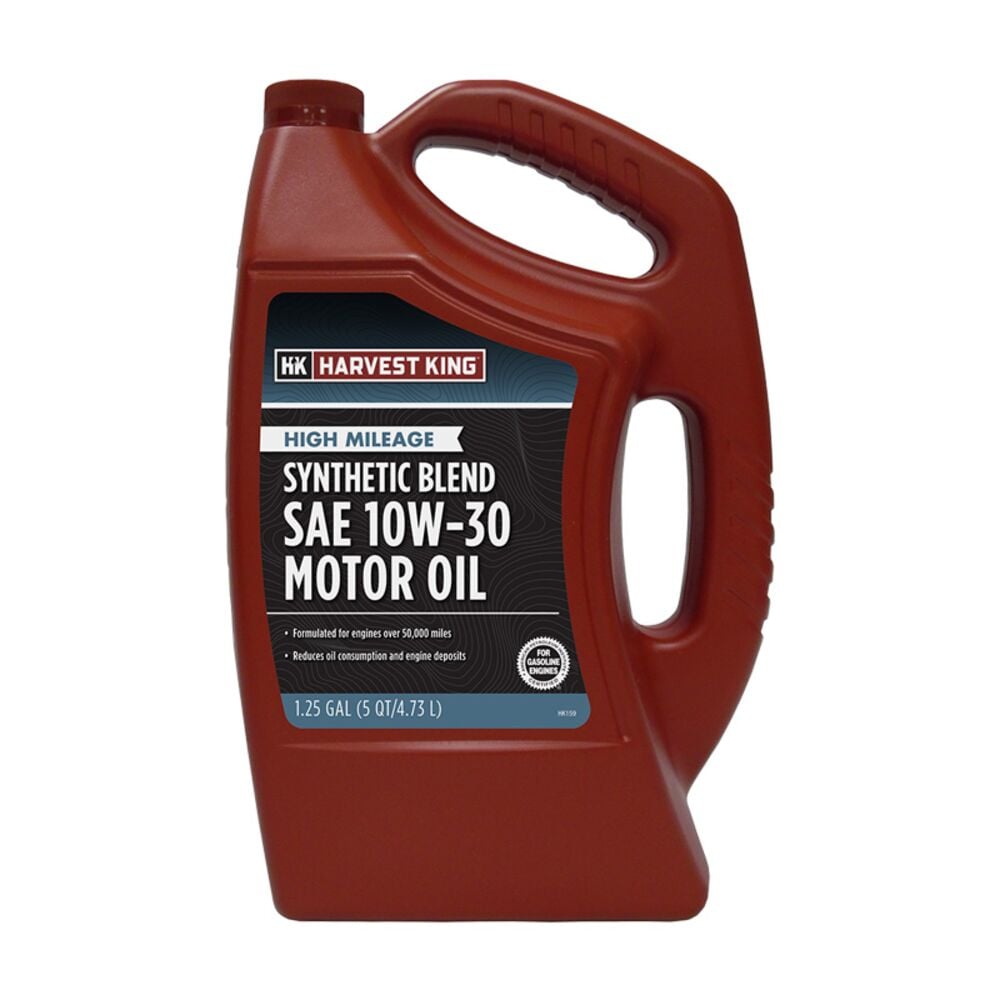 image of High Mileage Synthetic Blend 10W30 Motor Oil, 5 Quart