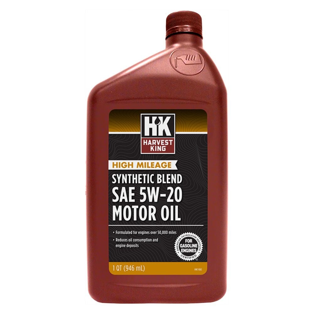 image of High Mileage Synthetic Blend SAE 5W20 Motor Oil, 1 Qt