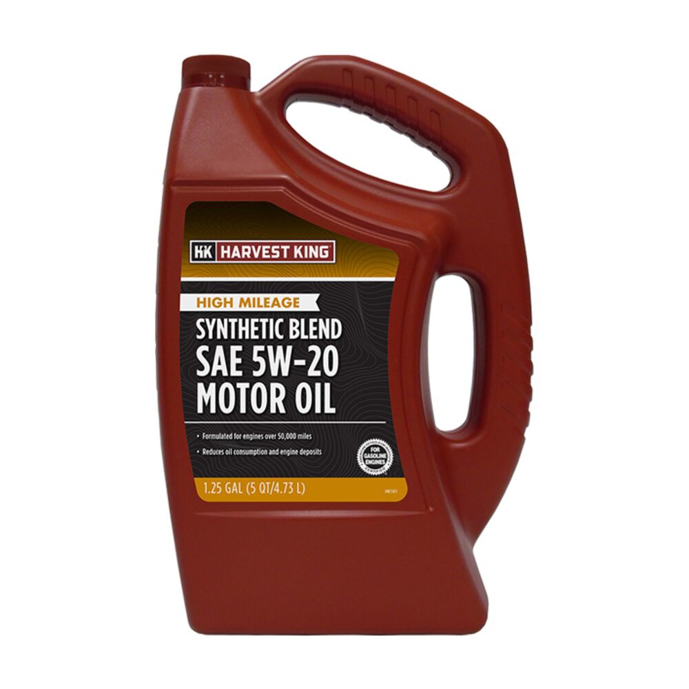 image of High Mileage Synthetic Blend 5W20 Motor Oil, 5 Quart