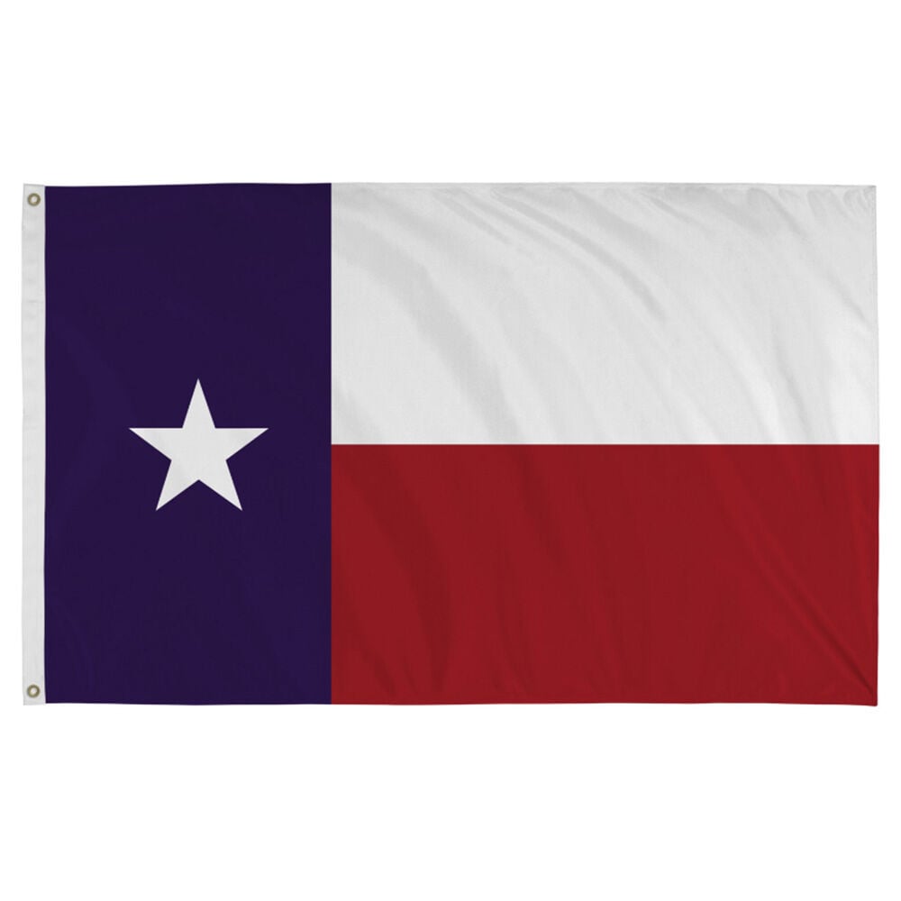 image of Texas Printed Nylon Flag, 3 ft x 5 ft