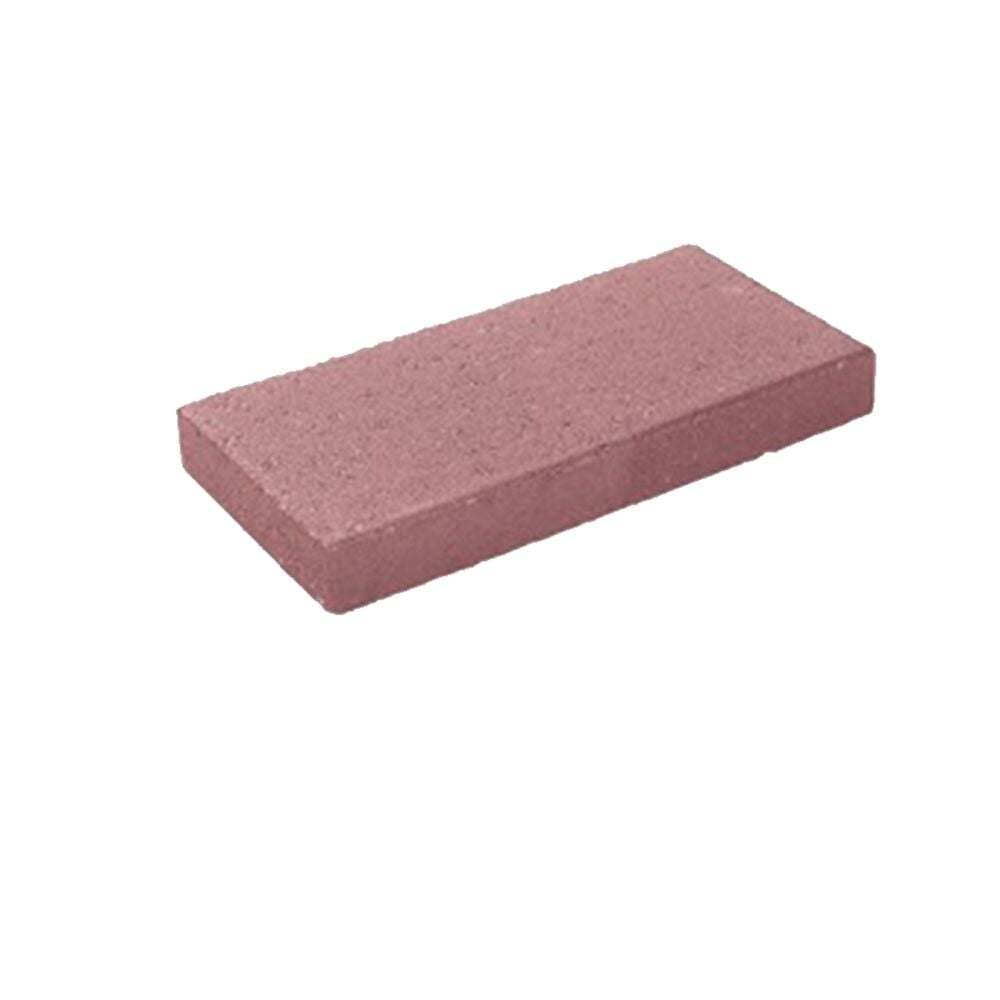 image of Red Concrete Stepping Stone, 2 in x 8 in x 16 in