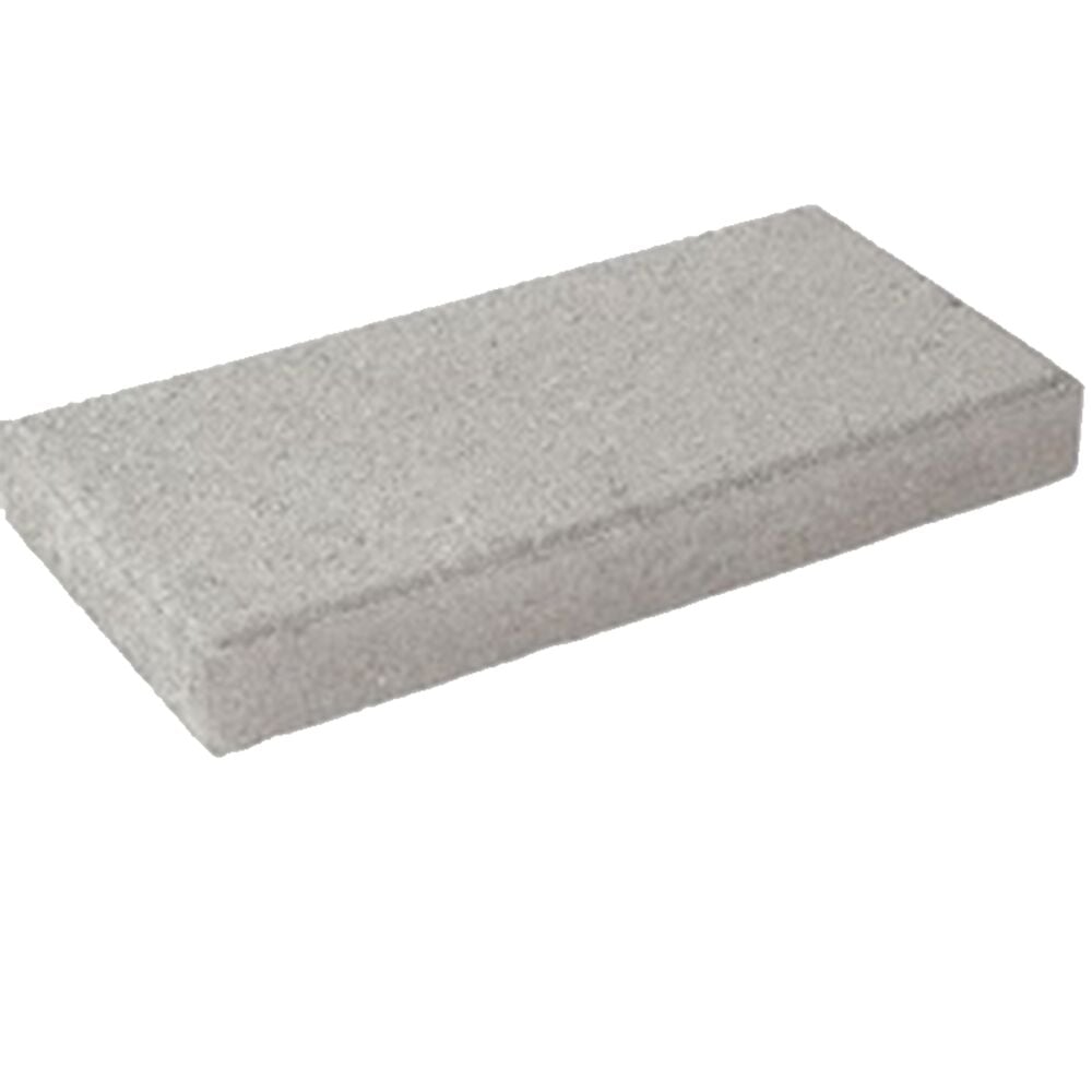 image of Gray Concrete Stepping Stone, 2 in x 8 in x 16 in