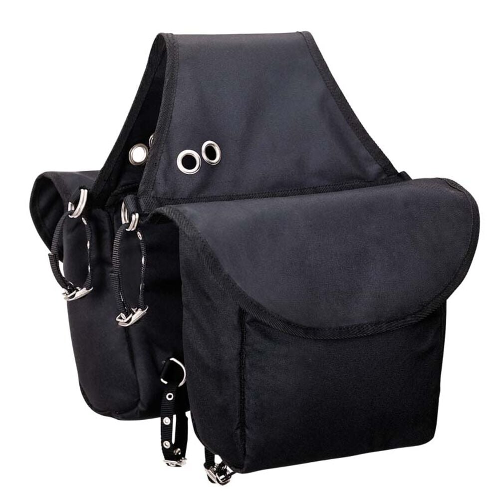 image of Insulated Nylon Saddle Bag- Black