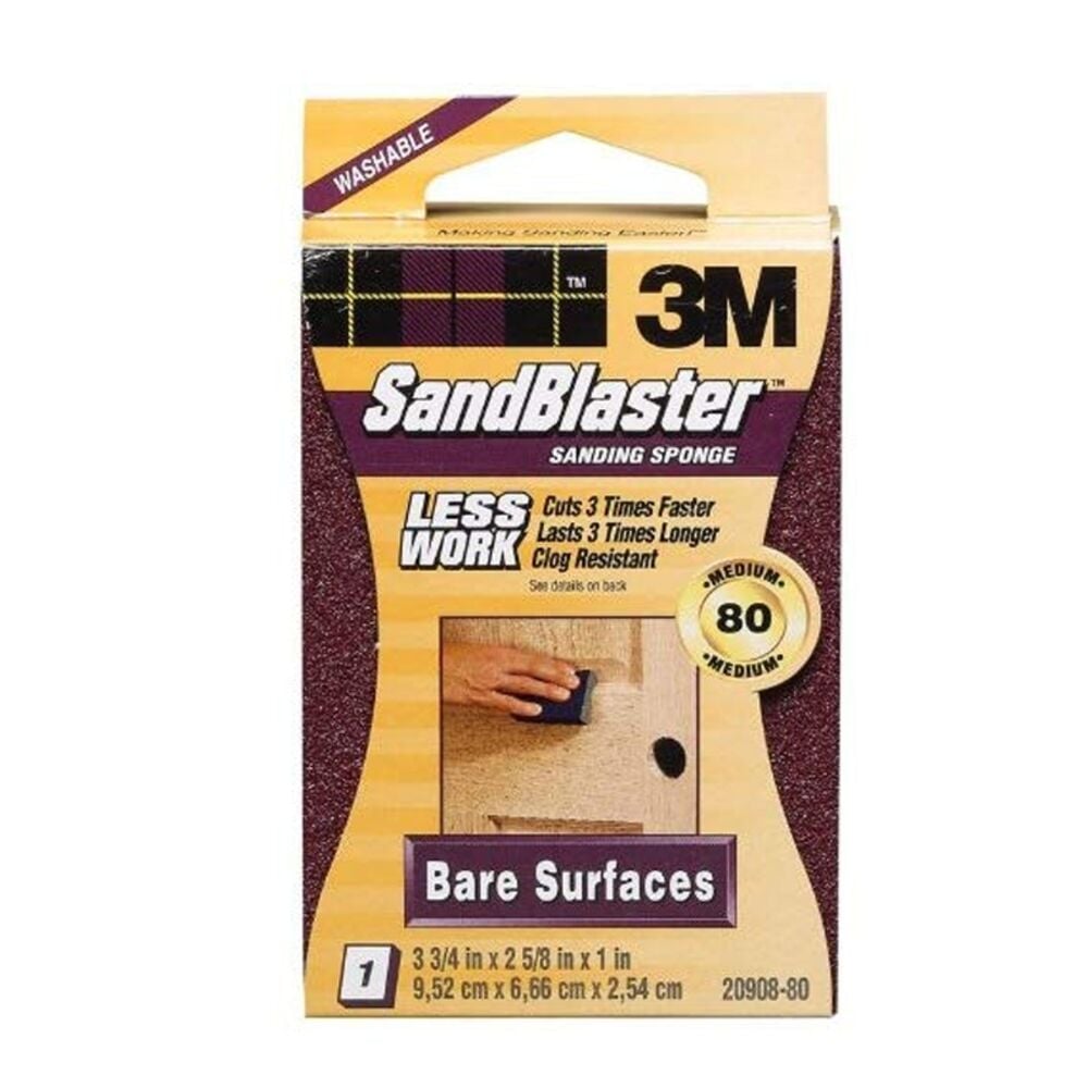 image of 80 Grit SandBlaster Bare Surface Sanding Sponge Block