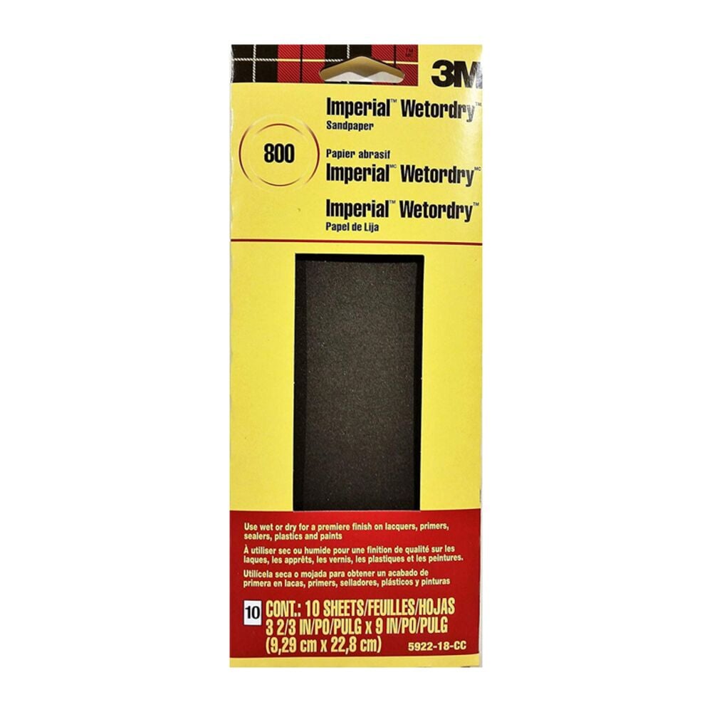 image of 800 Grit 3-2/3 in X 9 in 10 sheet/pk