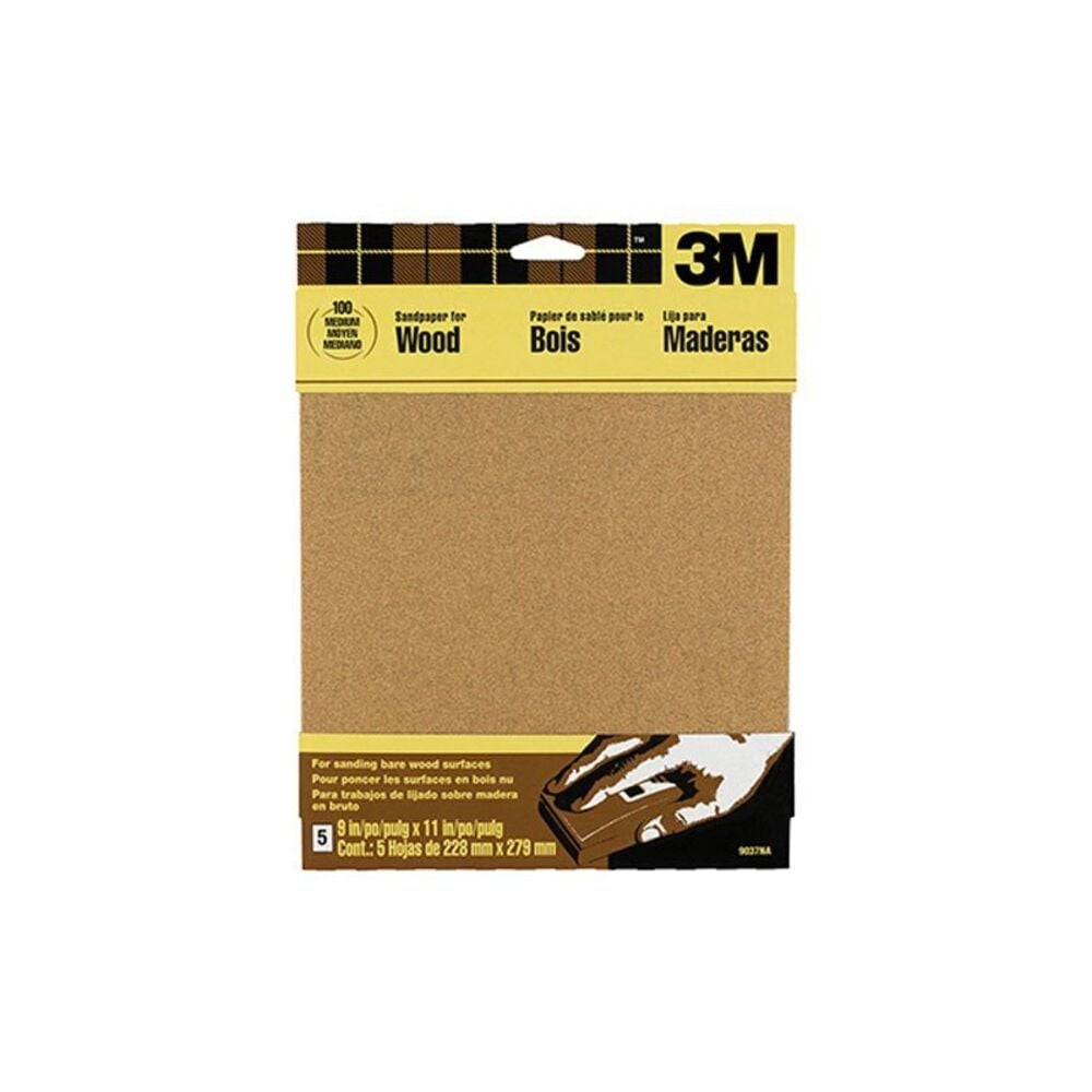 image of Garnet Sandpaper, 9-Inch by 11-Inch, Assorted-Grit, 5-Sheet