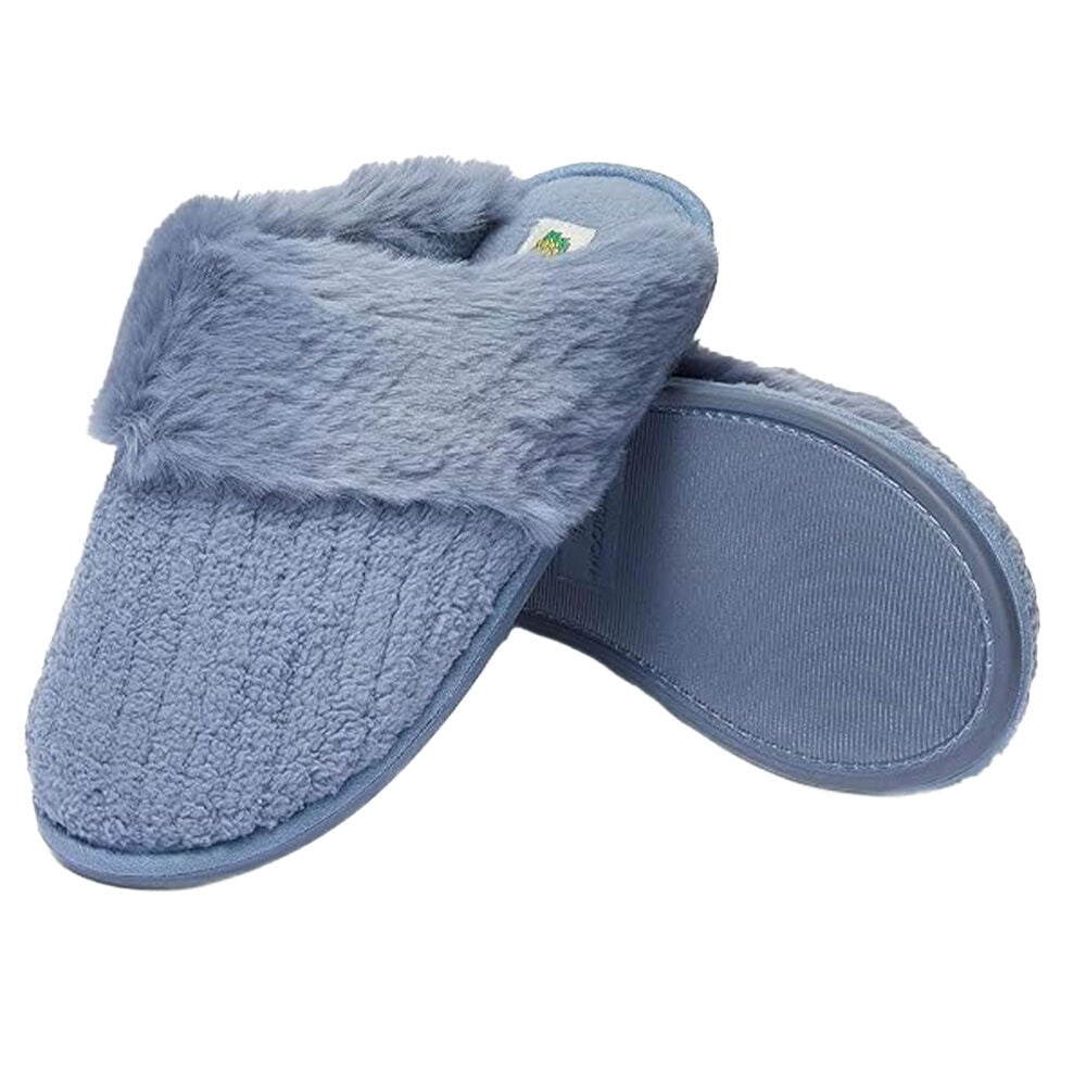image of Women's Chenille Fur Clog Slippers, Blue