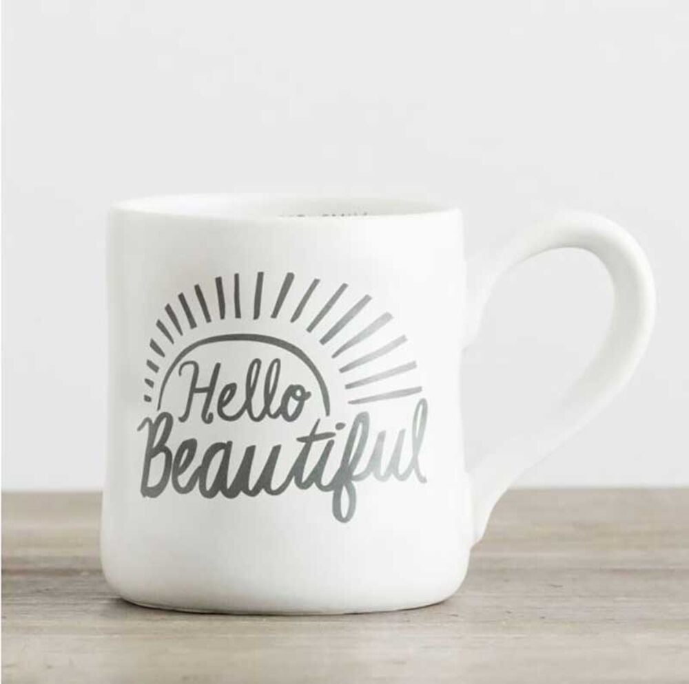 image of Hello Beautiful' Hand-Thrown Mug