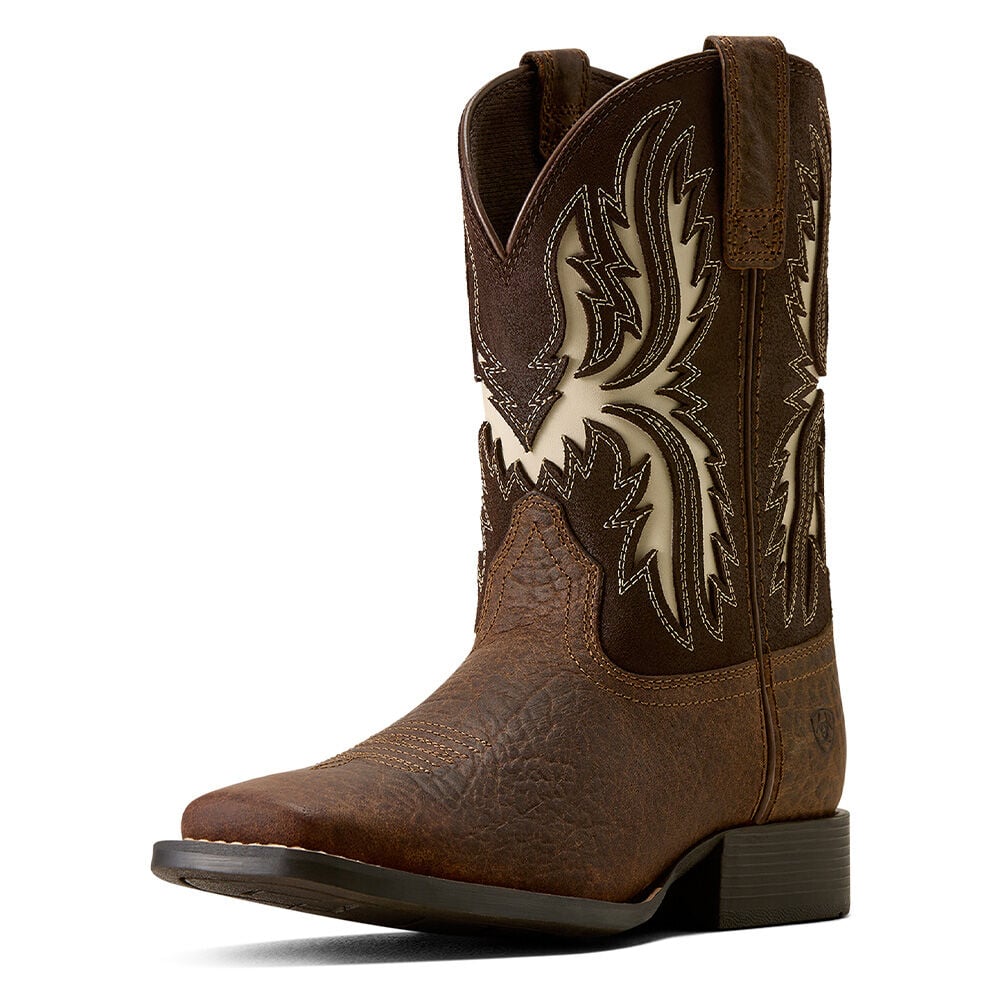 image of Youth Driftwood Wide Square Toe Western Boot