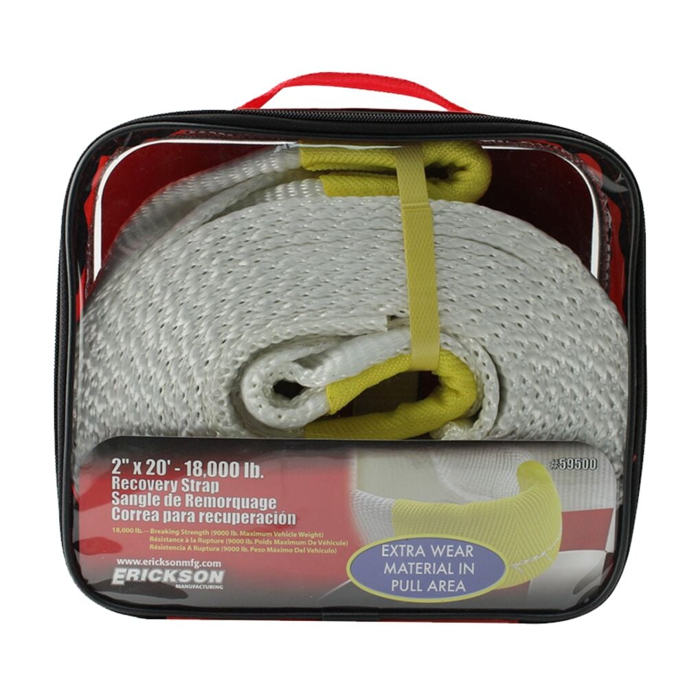 image of Recovery Tow Strap with Loops, 2 in x 20 ft