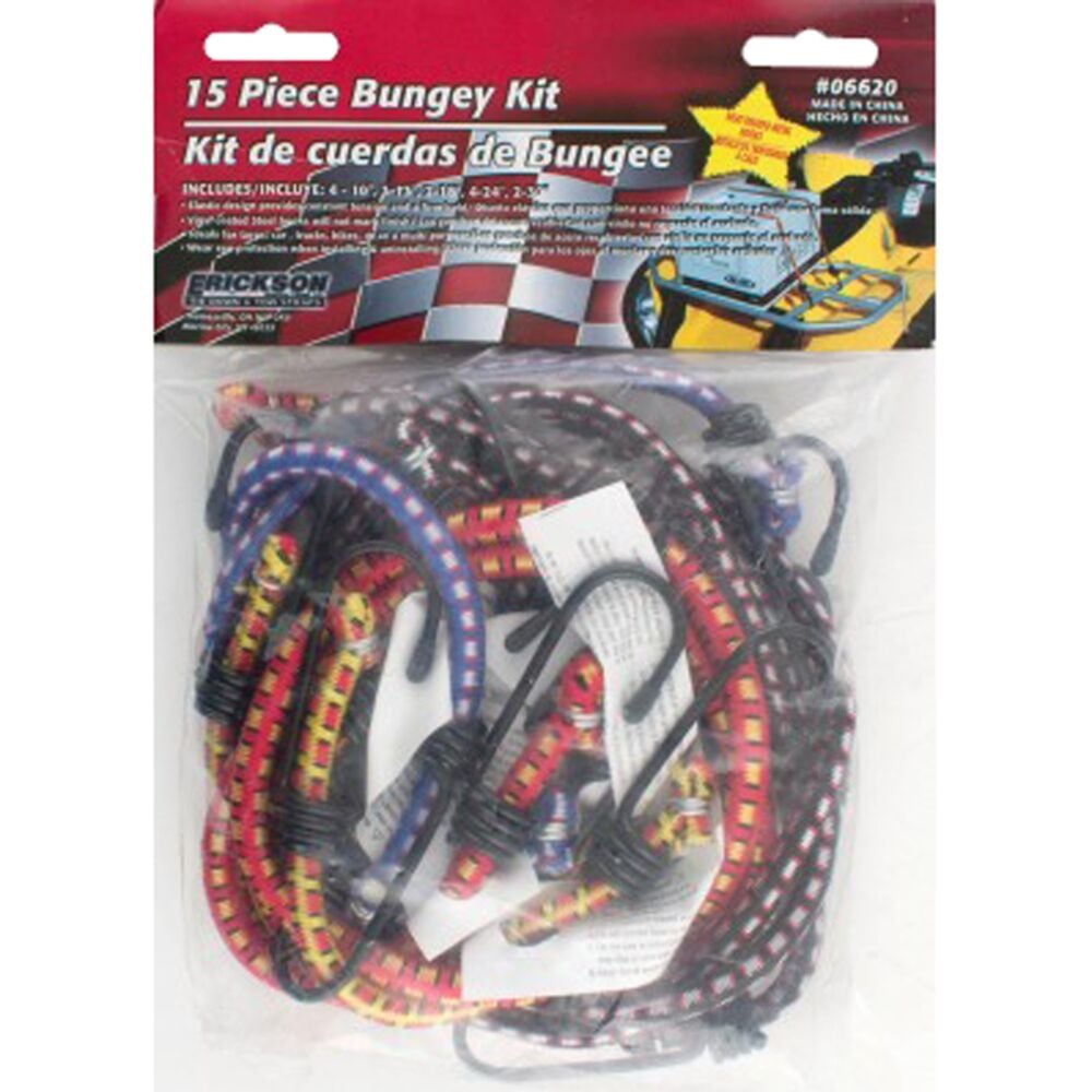 image of Bungee Cord Assortment, 15 piece