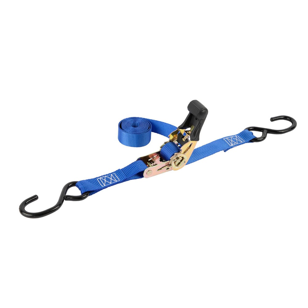 image of 1-in X 6-ft Ratchet Strap Tie-Down, 1,200 LB. Break Strength