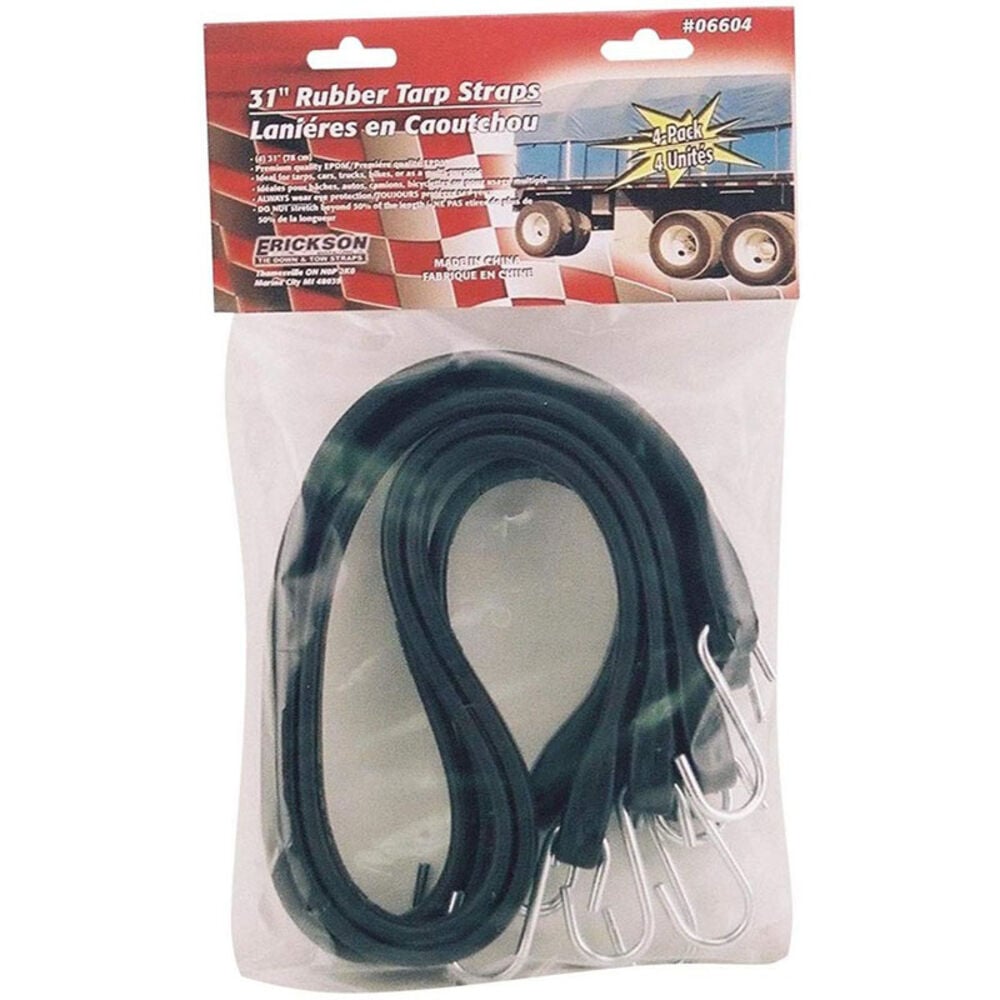 image of EPDM Rubber Tarp Straps, 31-in, 4-Pack