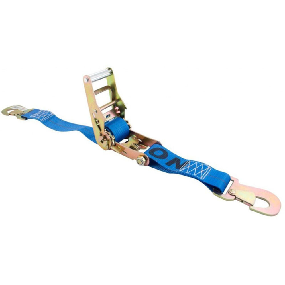 image of Blue 2-in X 7-ft Tie-Down Strap With Snap Closure Hooks, 5,000-lb Break Strength