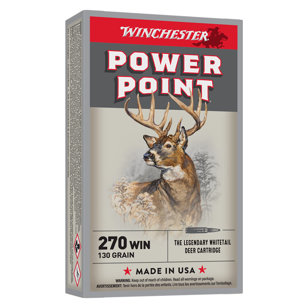 image of Power Point 270 Winchester 130 Grain Rifle Ammunition, 20 rds
